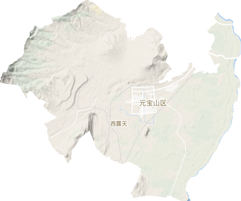 平庄镇地形地图