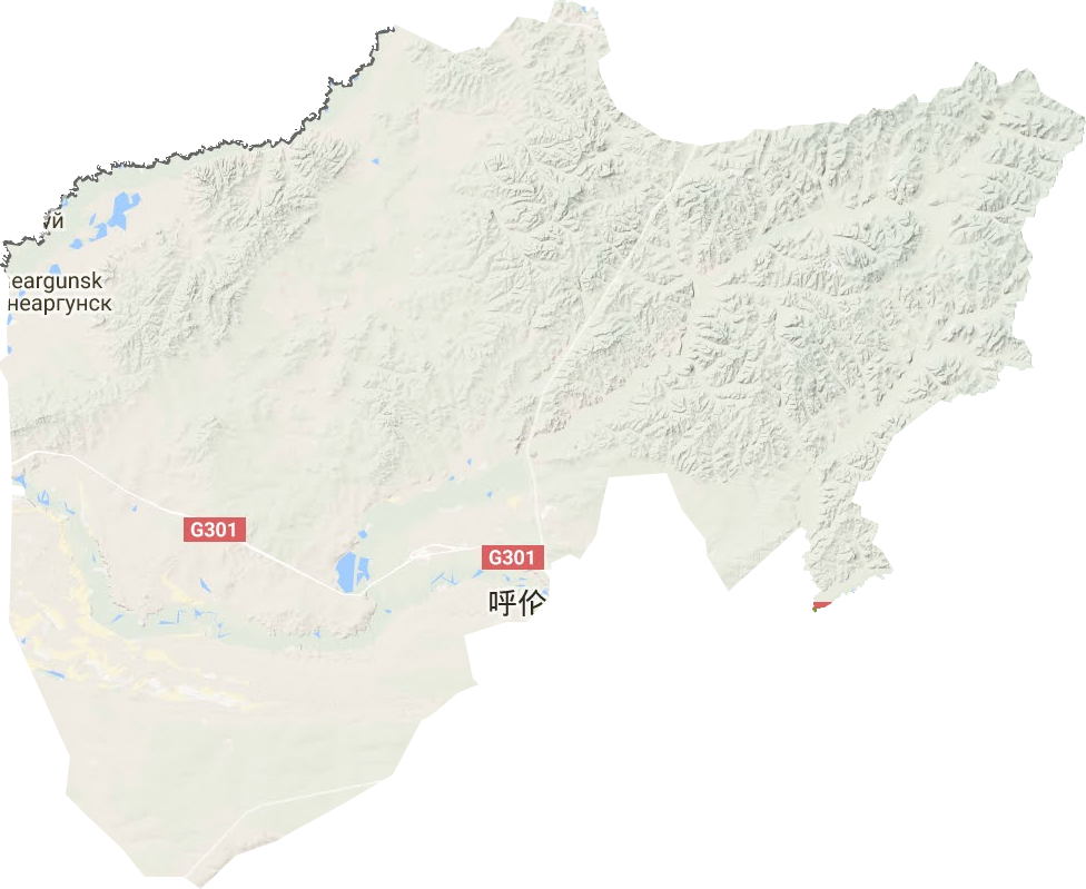 陈巴尔虎旗地形地图