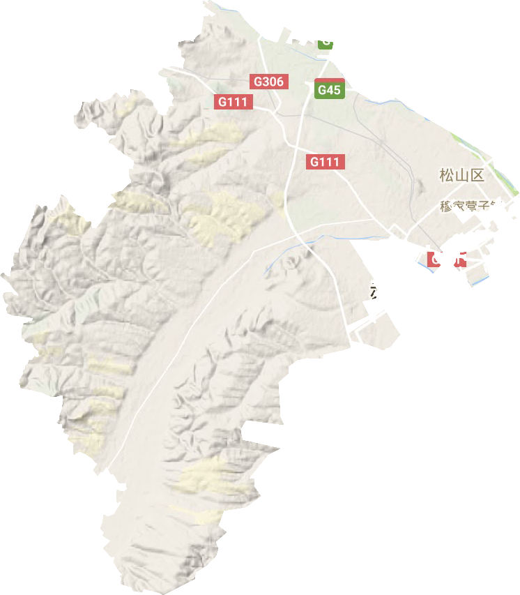 穆家营子镇地形地图