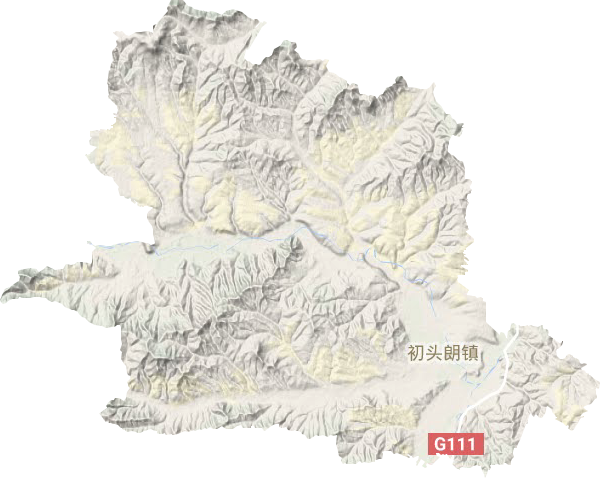初头朗镇地形地图