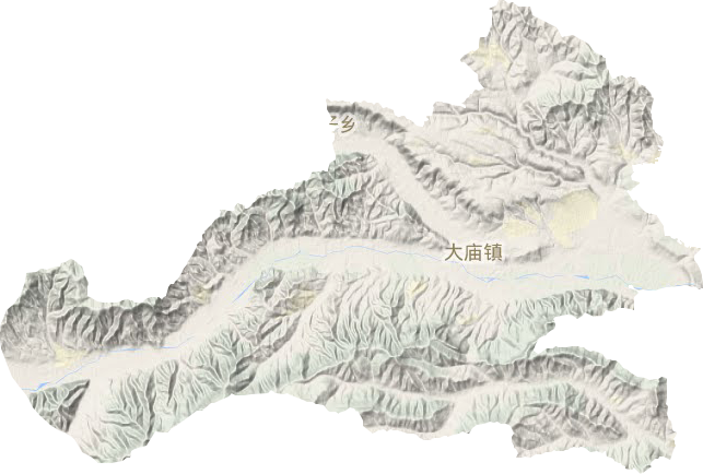 大庙镇地形地图