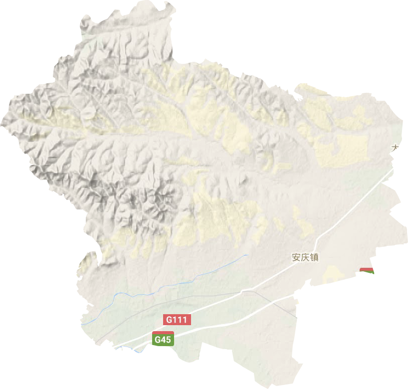 安庆镇地形地图