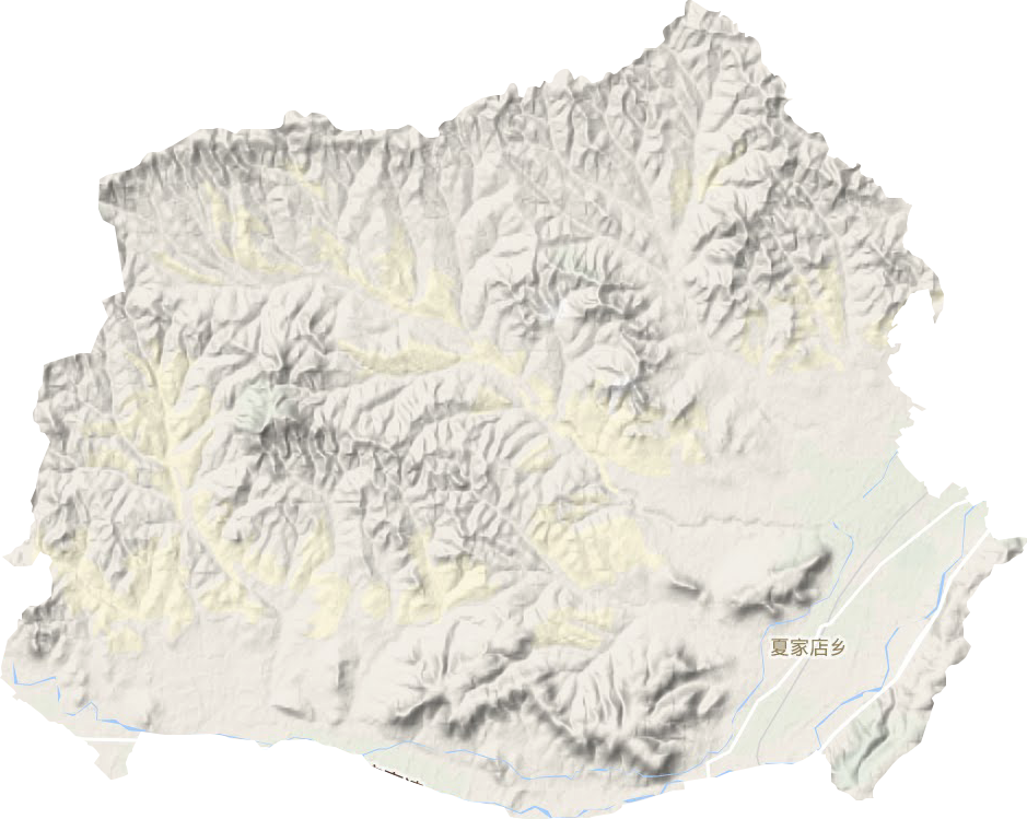 夏家店乡地形地图