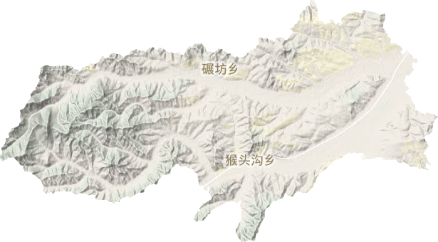 城子乡地形地图