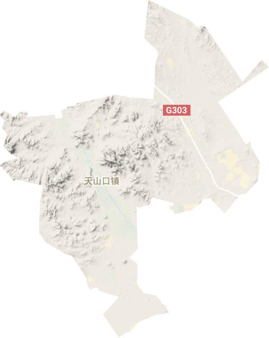 天山口镇地形地图