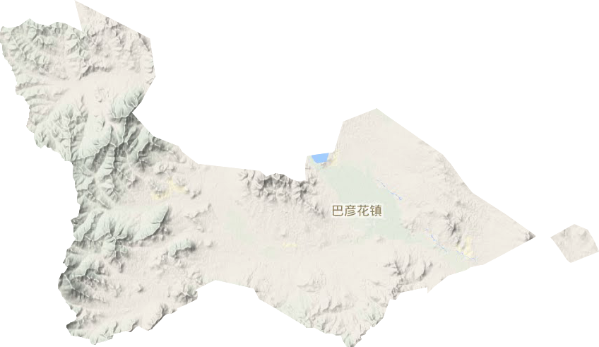 巴彦花镇地形地图