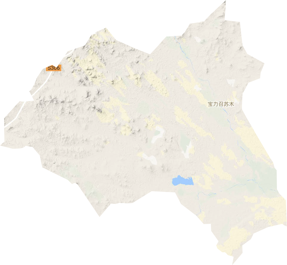 扎嘎斯台镇地形地图