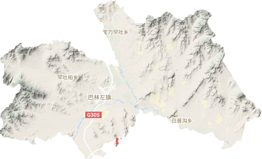 林东镇地形地图