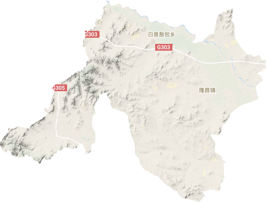 隆昌镇地形地图