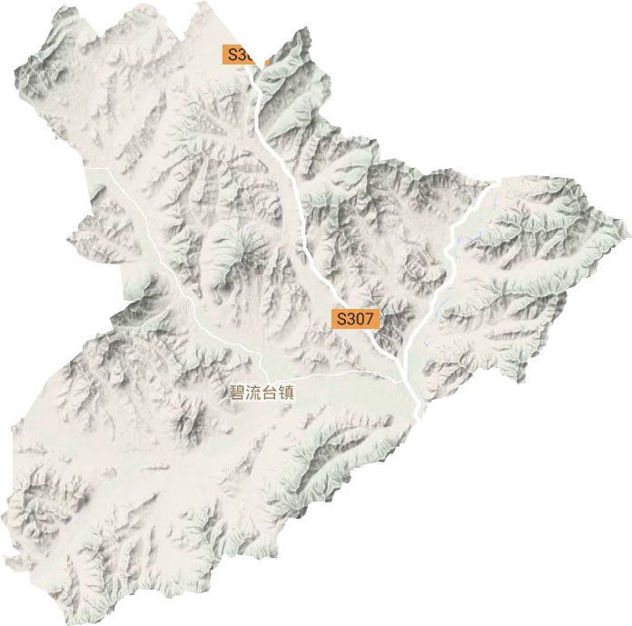 碧流台镇地形地图