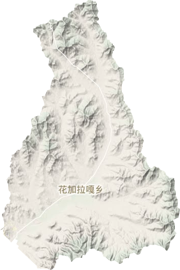 花加拉嘎乡地形地图