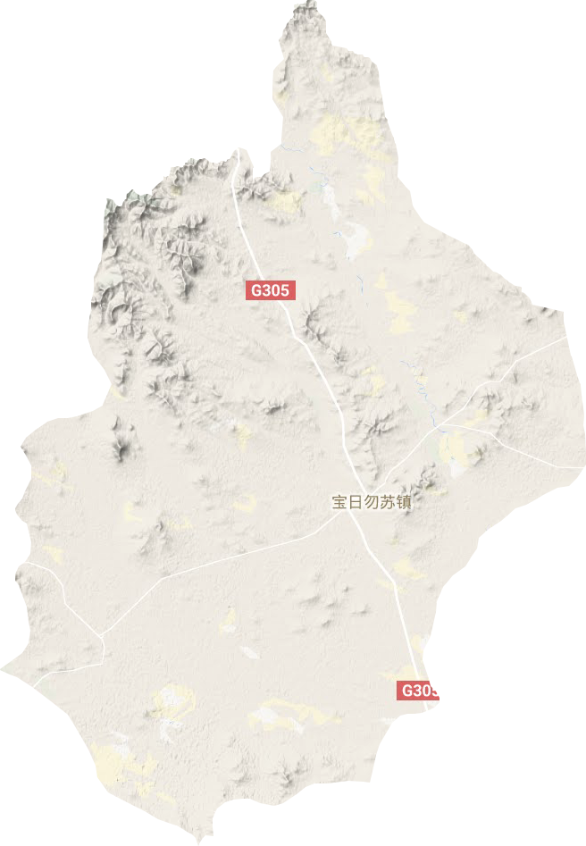 宝日勿苏镇地形地图