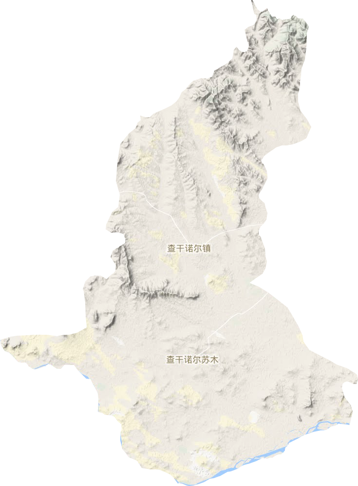 查干诺尔镇地形地图