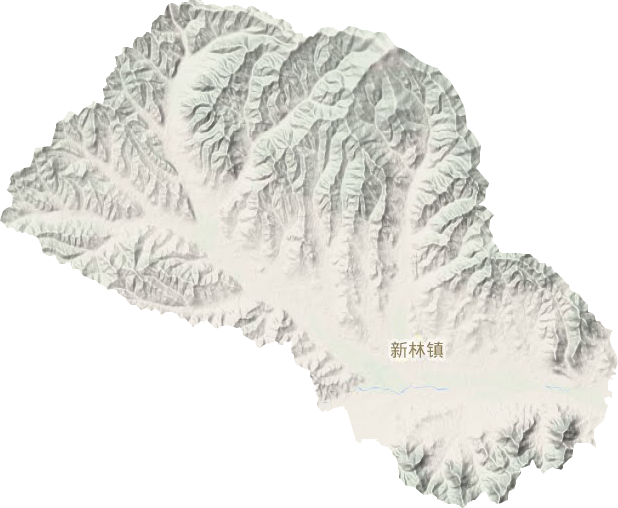 新林镇地形地图