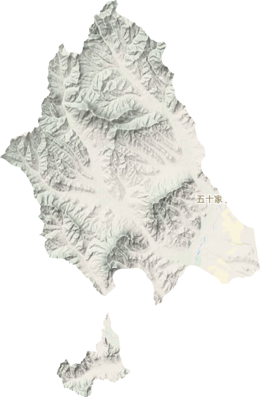 五十家子镇地形地图