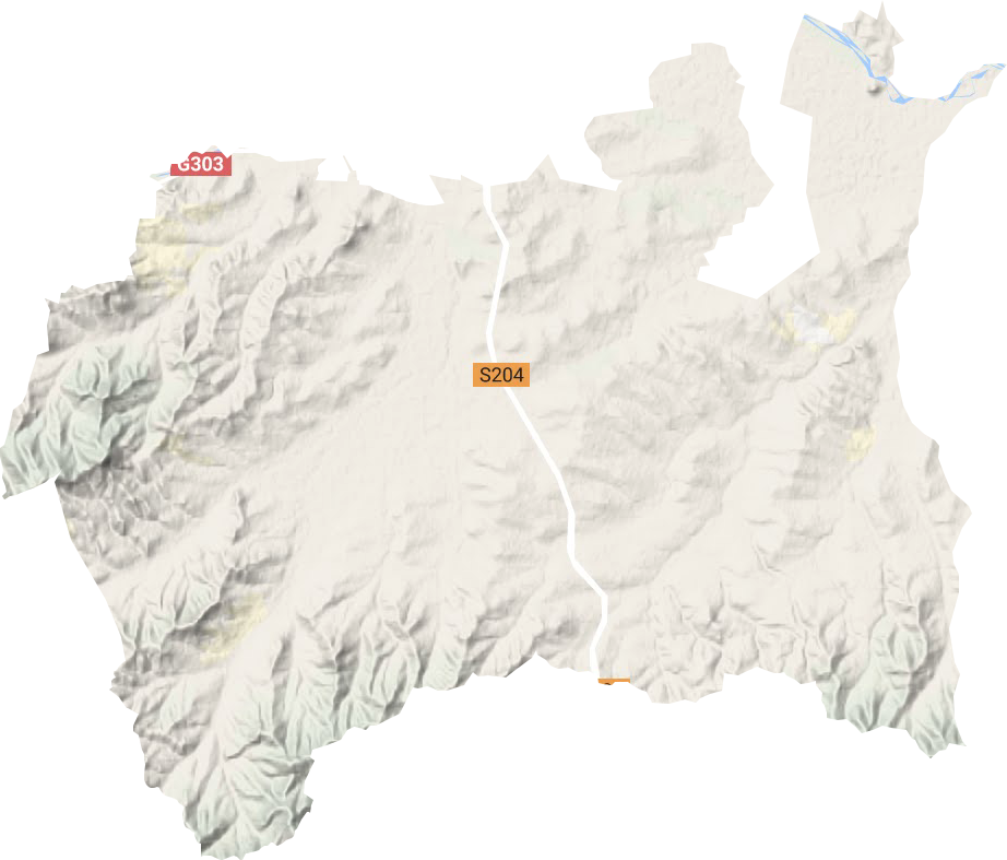 十二吐乡地形地图
