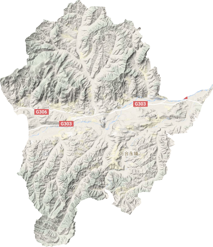 万合永镇地形地图