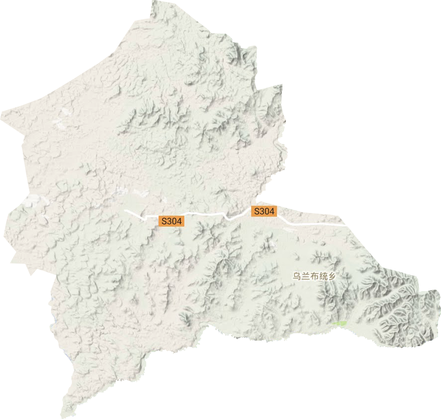 乌兰布统苏木地形地图