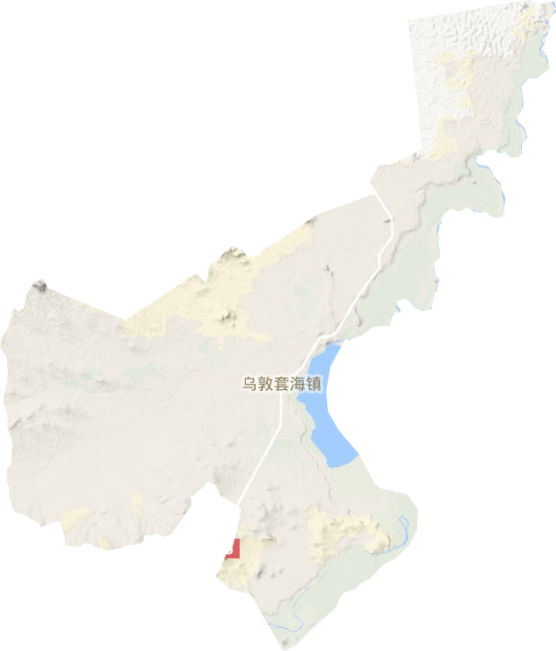 乌敦套海镇地形地图
