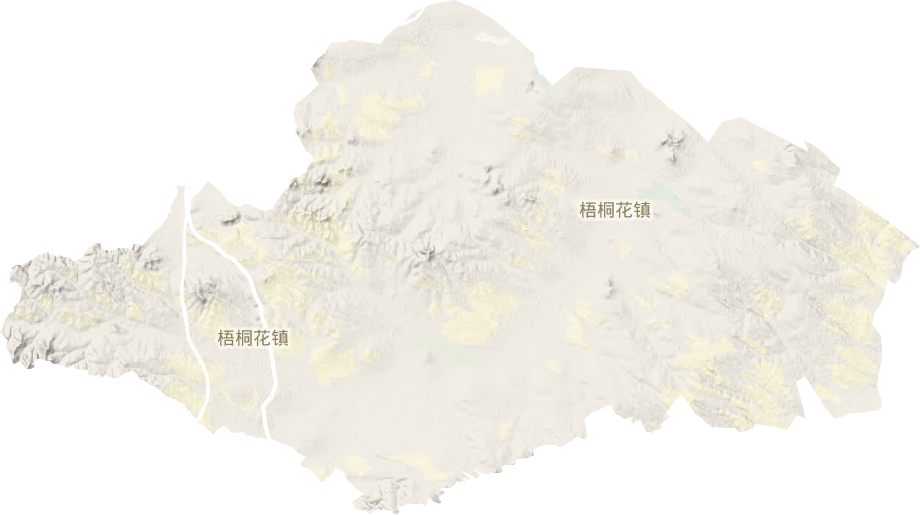 梧桐花镇地形地图