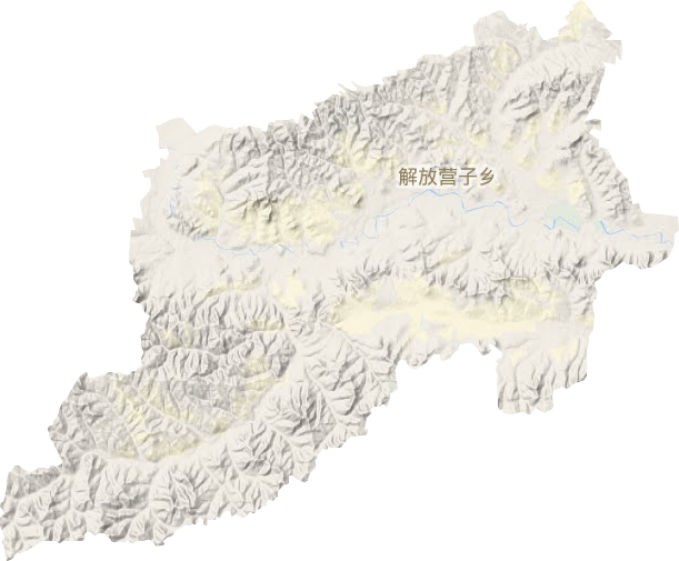 解放营子乡地形地图
