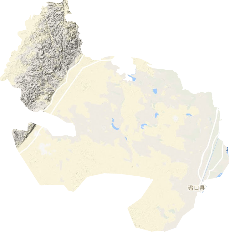 磴口县地形地图