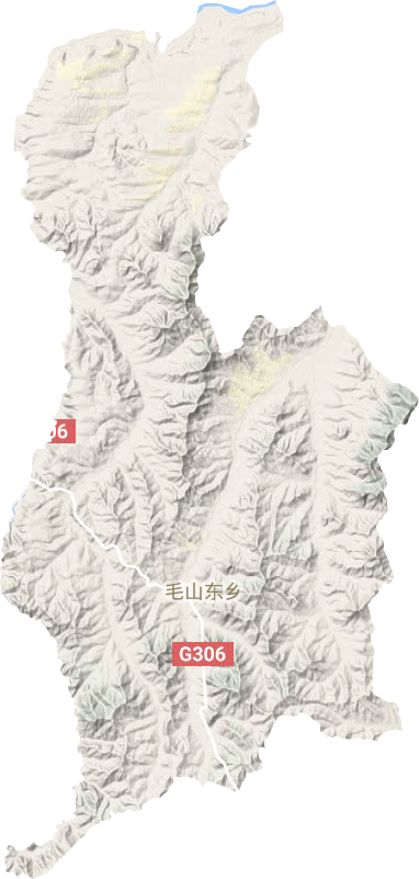 毛山东乡地形地图