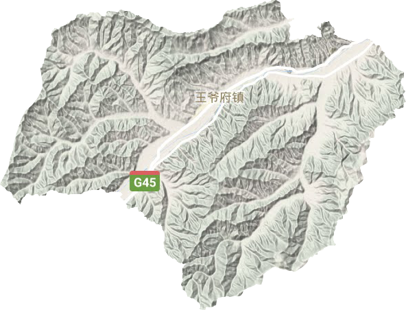 王爷府镇地形地图