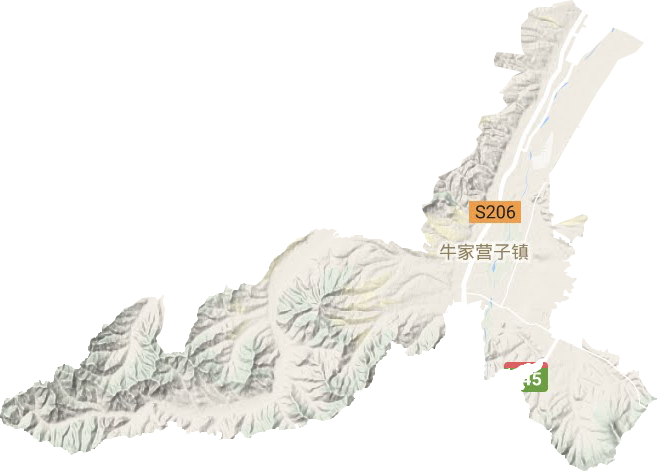 牛家营子镇地形地图