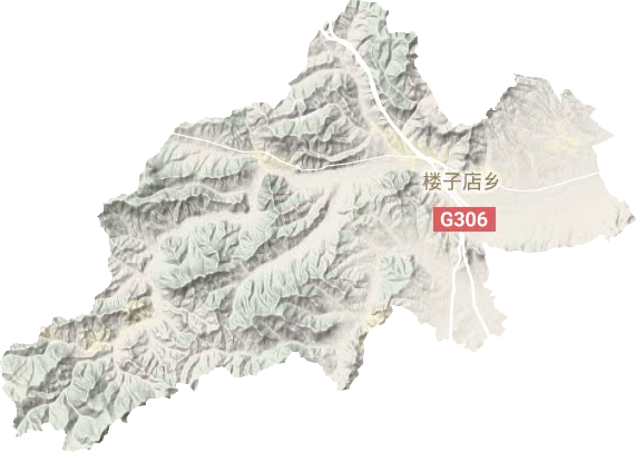 十家满族乡地形地图