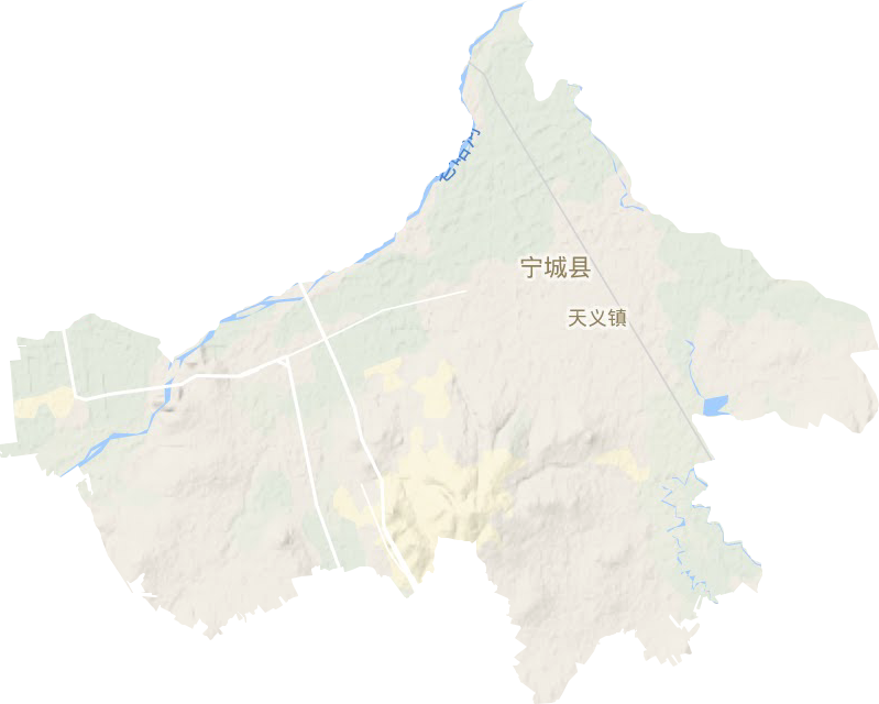 天义镇地形地图