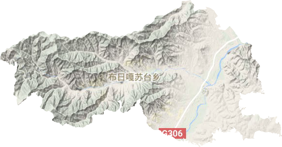 小城子镇地形地图