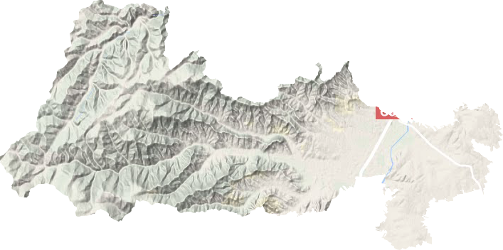 大城子镇地形地图