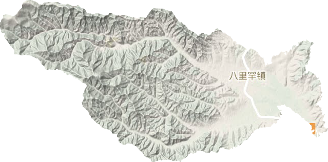 八里罕镇地形地图