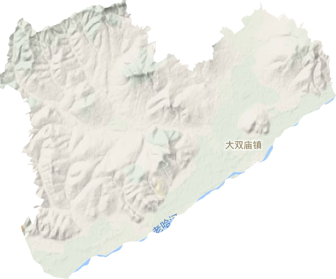 大双庙镇地形地图