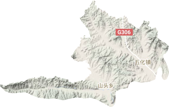 五化镇地形地图