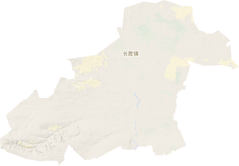 长胜镇地形地图