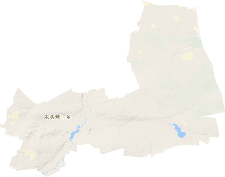 木头营子乡地形地图