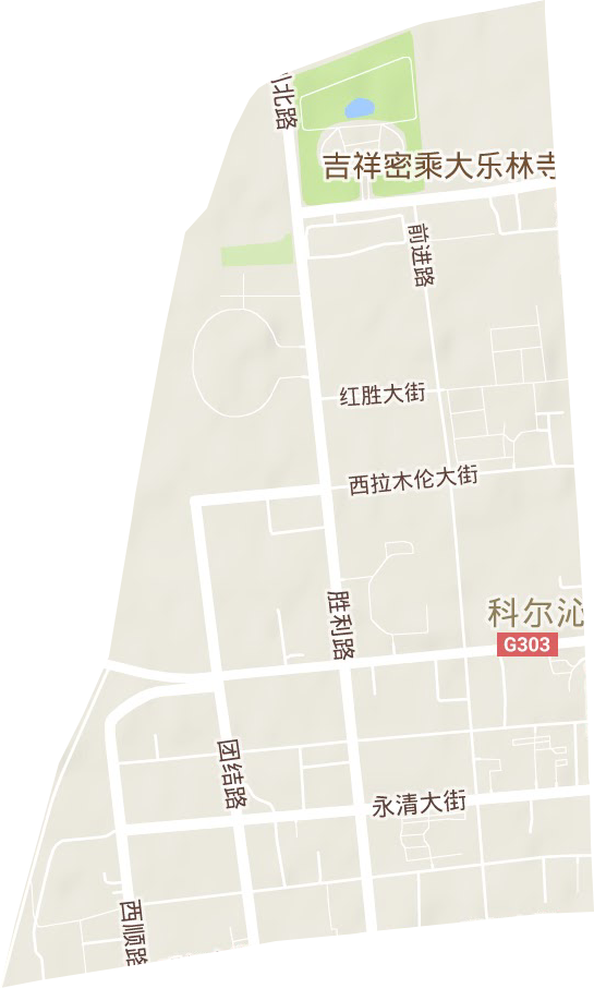 西门街道地形地图