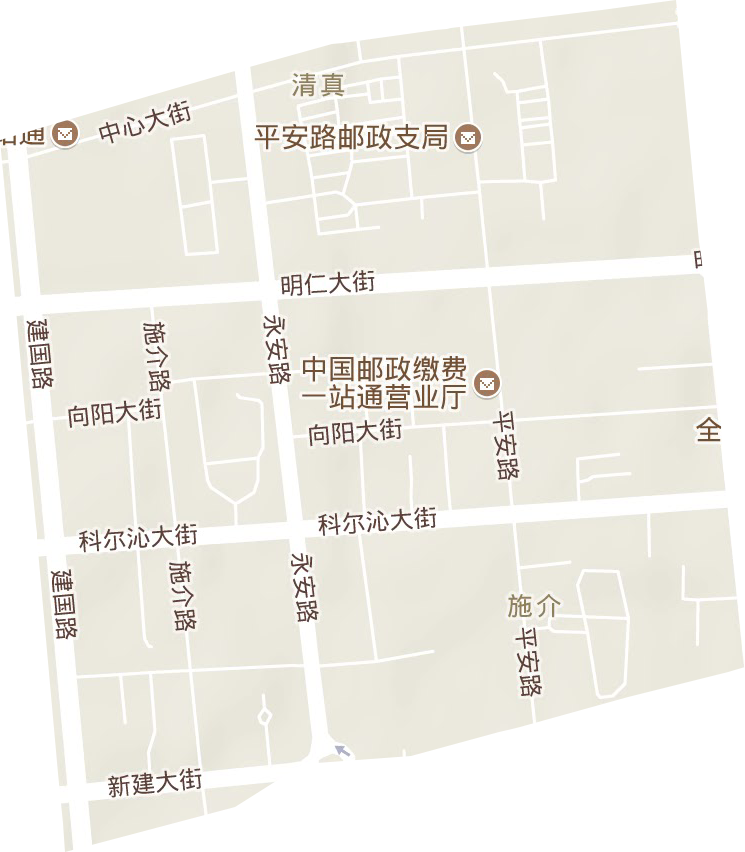 施介街道地形地图