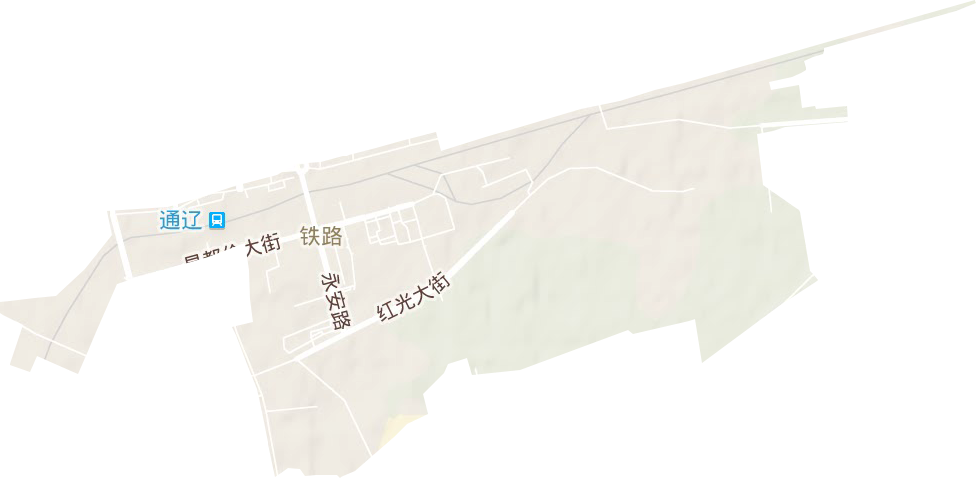 铁路街道地形地图