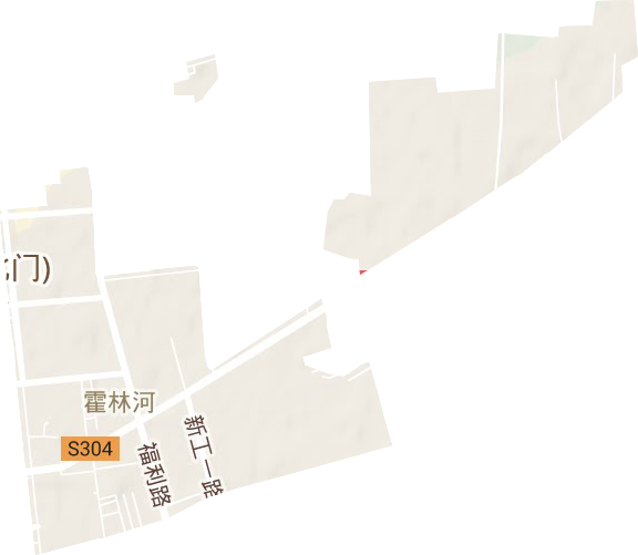 霍林街道地形地图
