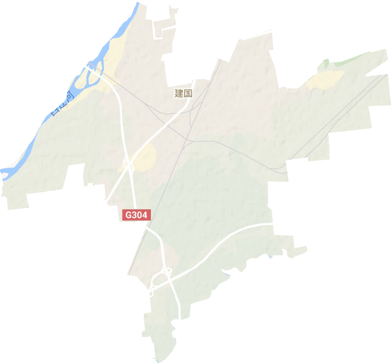建国街道地形地图