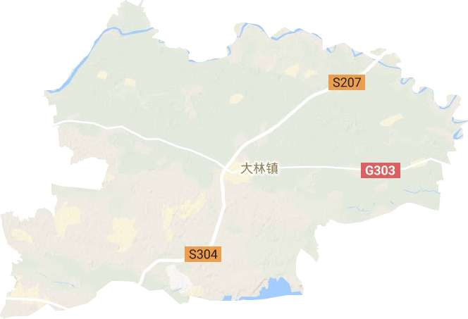大林镇地形地图