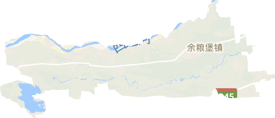 余粮堡镇地形地图
