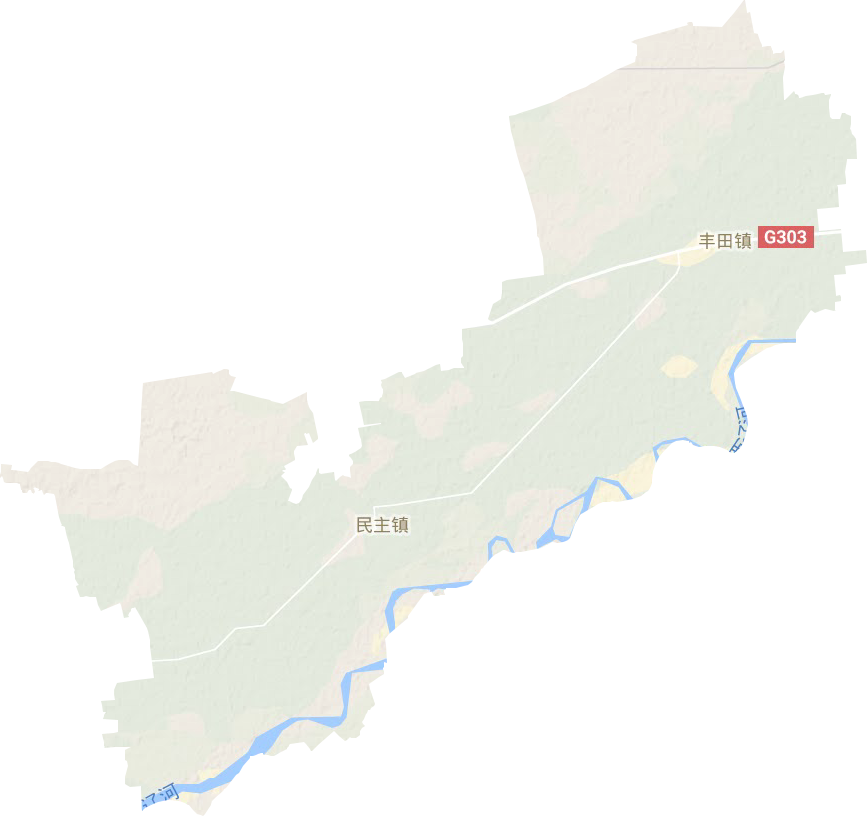 丰田镇地形地图