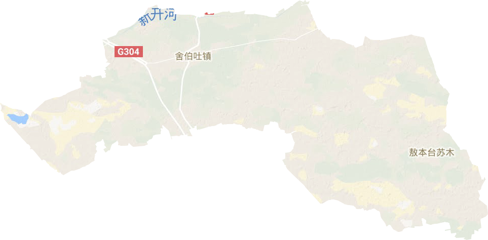 舍伯吐镇地形地图
