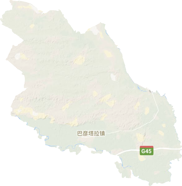 巴彦塔拉镇地形地图
