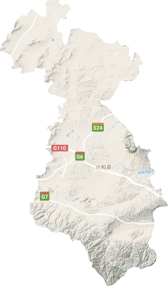 兴和县地形地图