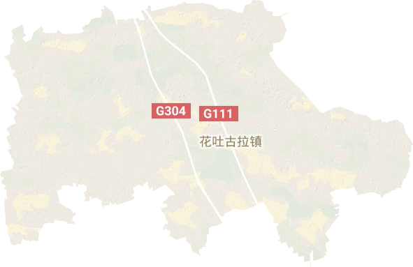 花吐古拉镇地形地图